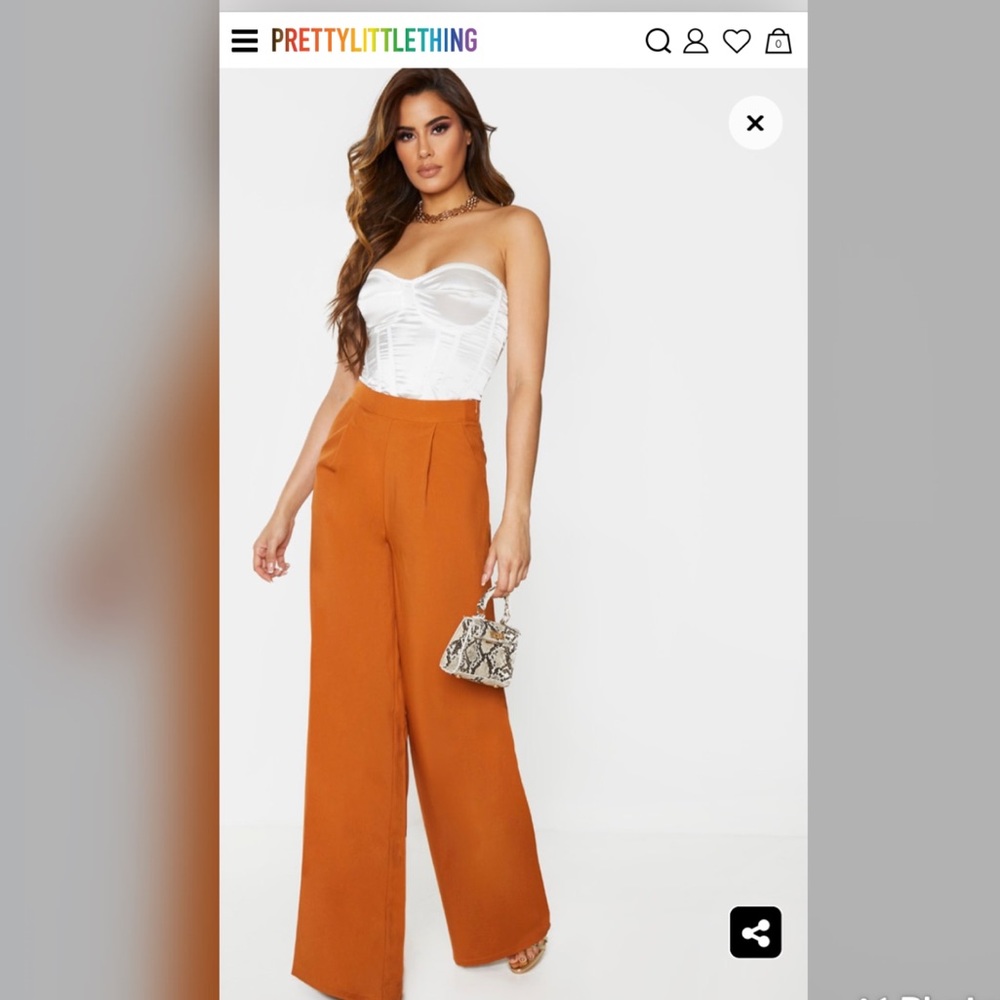 Tall wide leg trousers